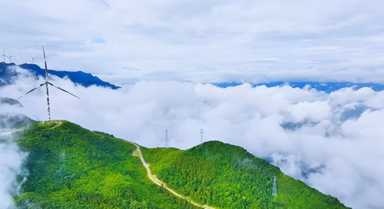 雲(yún)海漫山巒 風(fēng)車入畫來